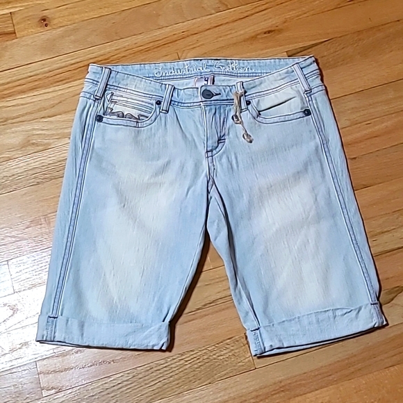 Industrial Cotton Jean Capris - Picture 1 of 4